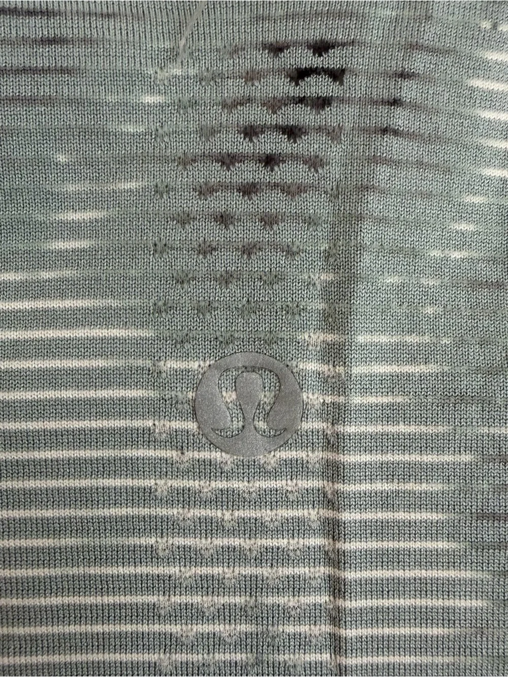 Lululemon Swiftly Tech Short Sleeve Tee Shibori Stripe Graphite Grey Size 4